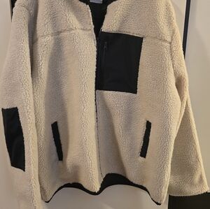 Sonoma Cream and Black Sherpa Jacket